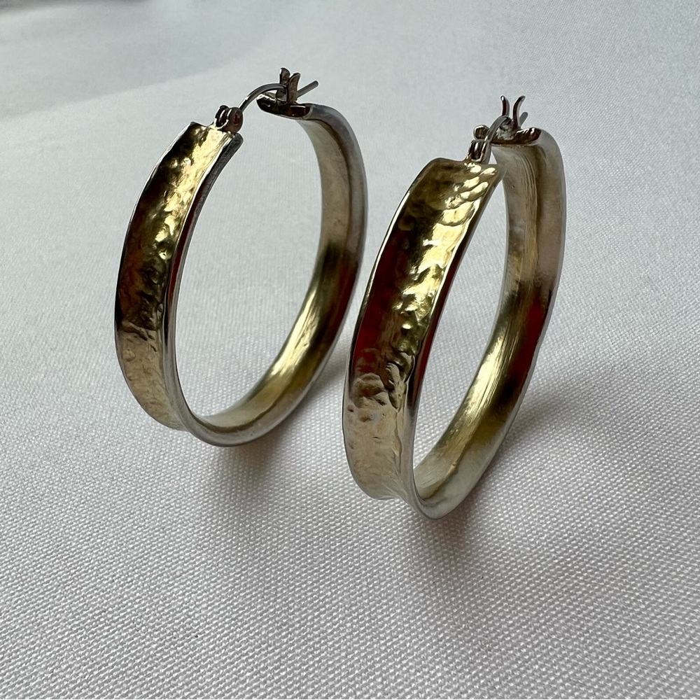 Lucky Brand Earrings, Gold Hoops